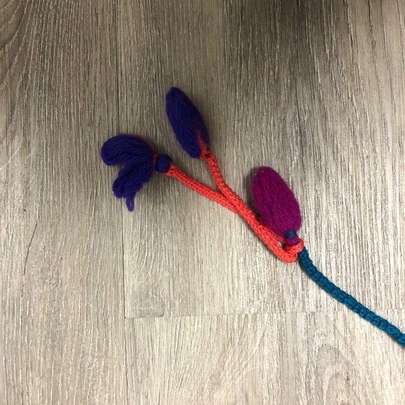 Vintage Mountain Ladies and Ewe Hat 100% Wool Handmade Chunky Knit Ski Cap - Picture 3 of 7